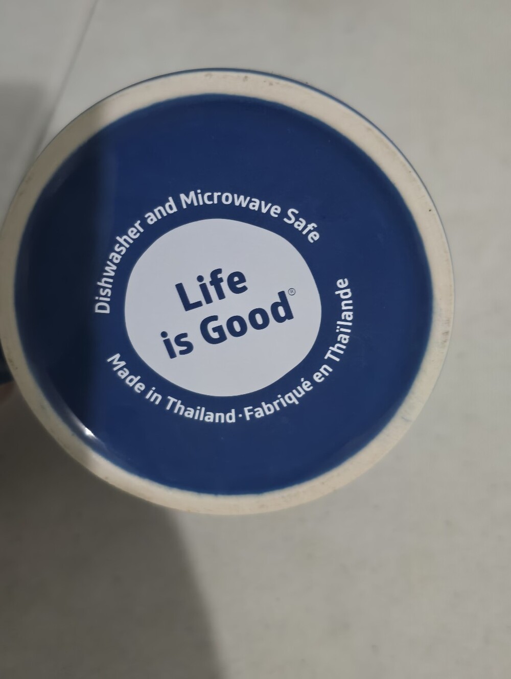Life is Good Coffee Mug Ceramic Nautical Blue Navy’s Compass Boating Sailing - Picture 4 of 5